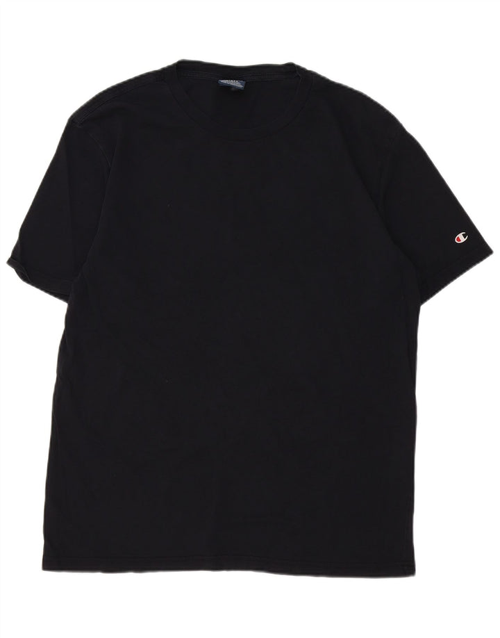 CHAMPION Mens T-Shirt Top Large Black Cotton
