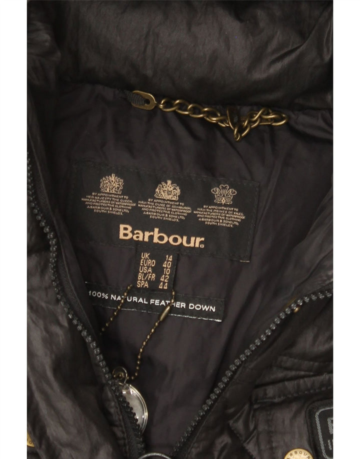 Giacca imbottita con cappuccio da donna BARBOUR UK 14 grande nera