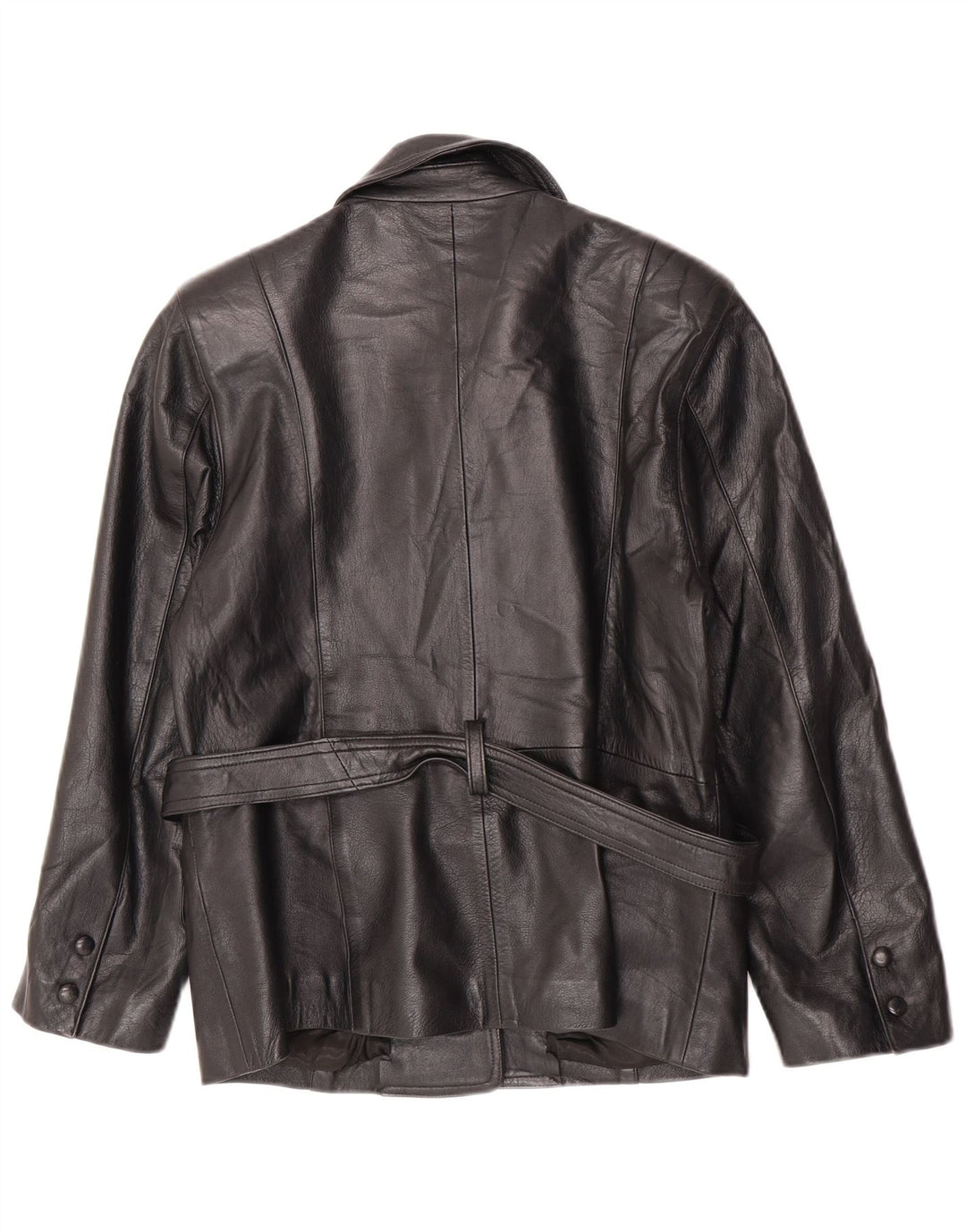 Lavorazione Artigianale Womens Leather Jacket IT 44 Medium Black Leather