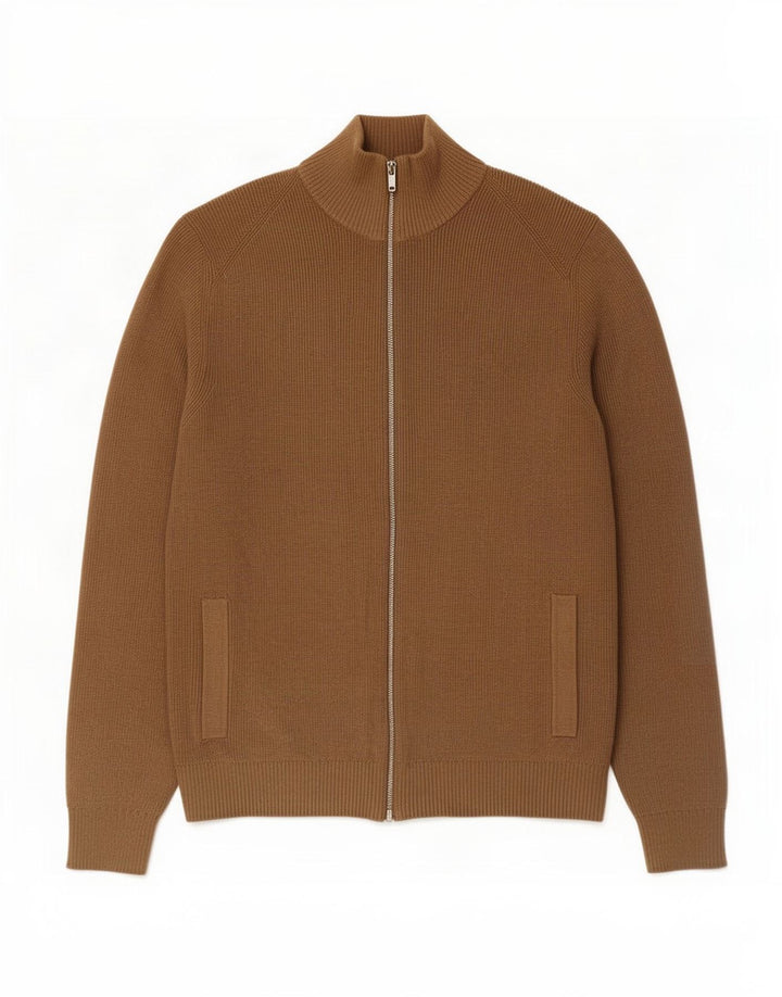 Marks & Spencer Herren-Strickjacke aus mittelbeigem Polyester