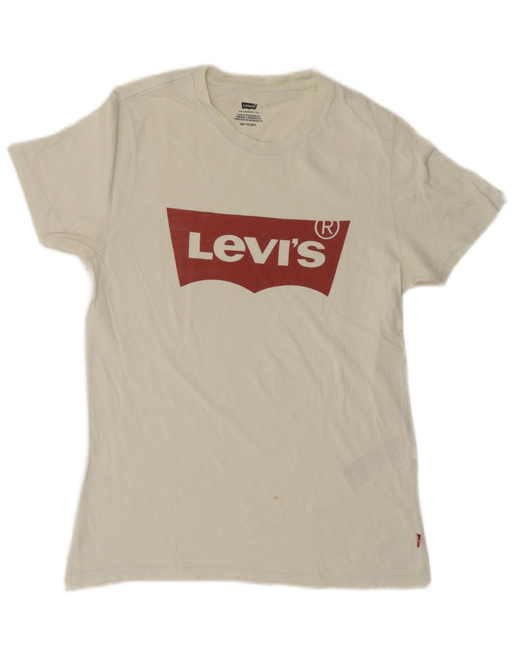 Levi's Herre grafisk T-shirt top XS hvid bomuld