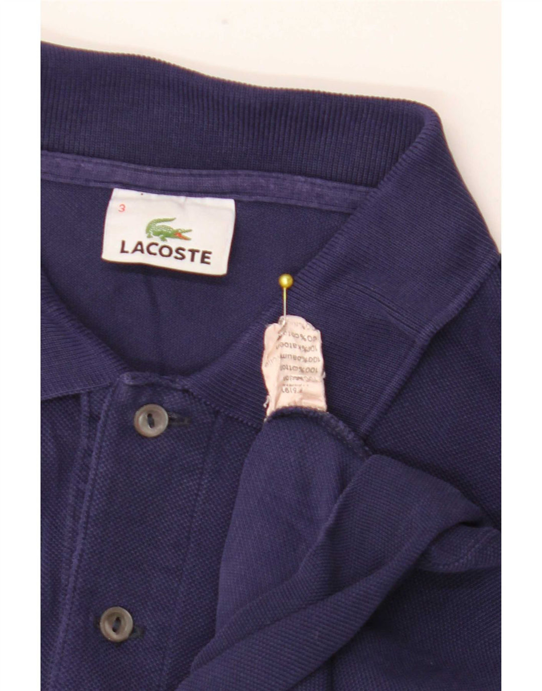 Lacoste Mens Polo Shirt Size 3 Small Purple Cotton
