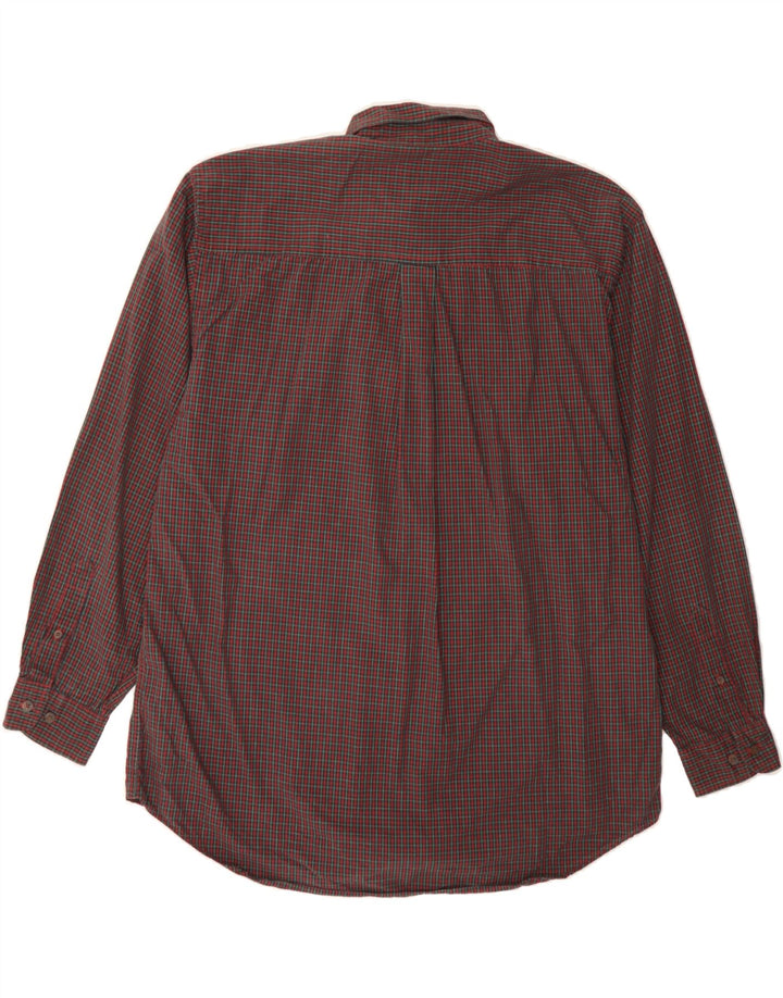 IZOD Mens Shirt Large Red Check Cotton Vintage Izod and Second-Hand Izod from Messina Hembry 