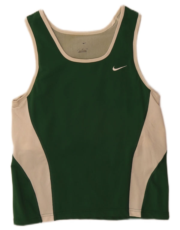 Canotta Nike da donna UK 14 Large verde color block