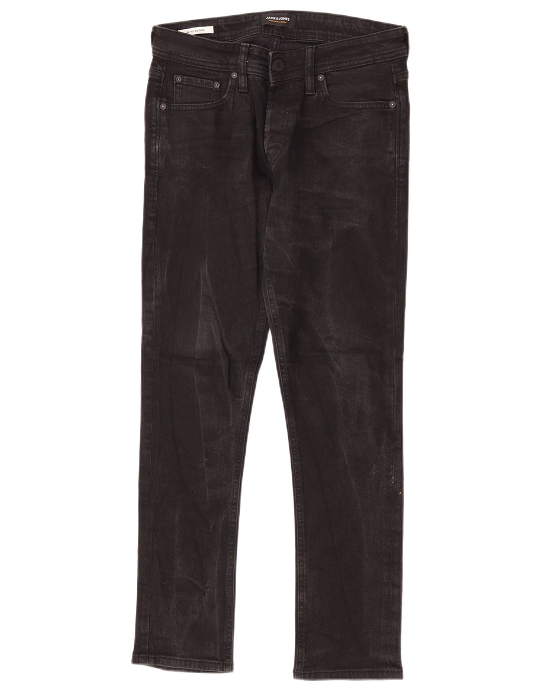 Jack & Jones Mens GLENN Slim Jeans W30 L30 Black Cotton
