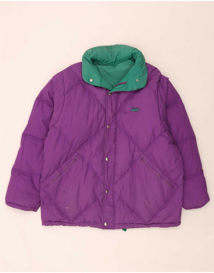 Diadora Mens Loose Fit Reversible Padded Jacket UK 40 Large Green Polyester