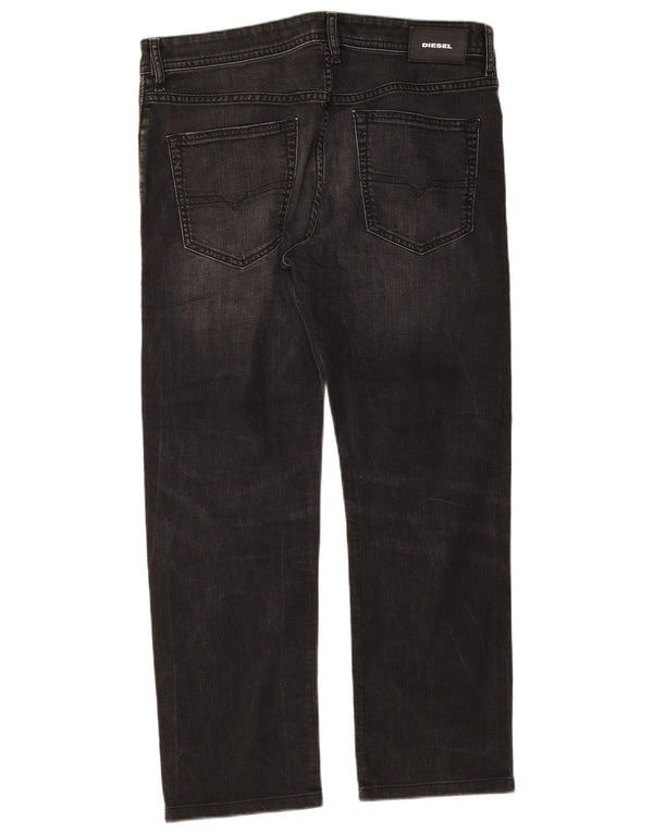 Jeans da uomo Diesel Buster Regular Slim affusolati W33 L26 Cotone Nero