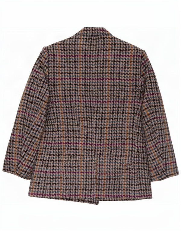 Vintage herre dobbeltradet blazerjakke UK 38 Medium Grey Houndstooth
