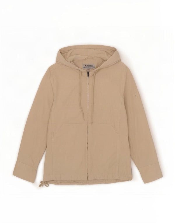 Champion Damen-Trainingsjacke mit entspannter Passform und Kapuze, Gr. 10, Größe S, Beige