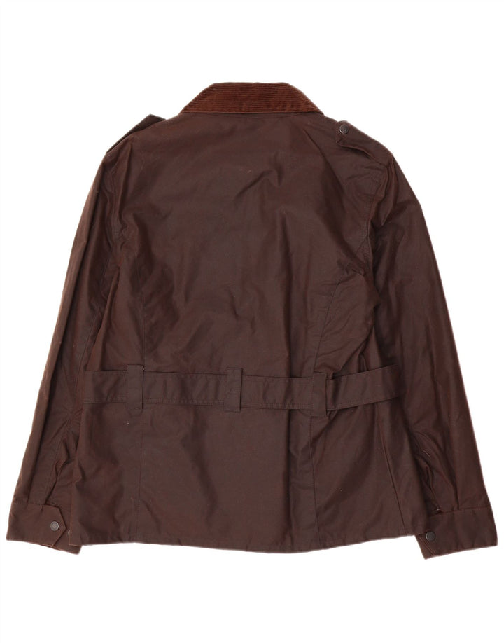 MC Orvis Womens Waxed Cotton Jacket IT 40/42 Medium Brown Cotton