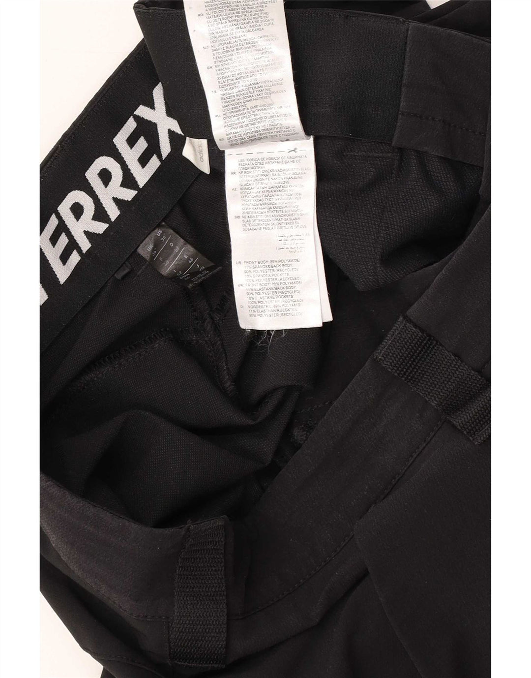 Adidas Mens Terrex Hiking Cargo Trousers W36 L29 Black Polyamide
