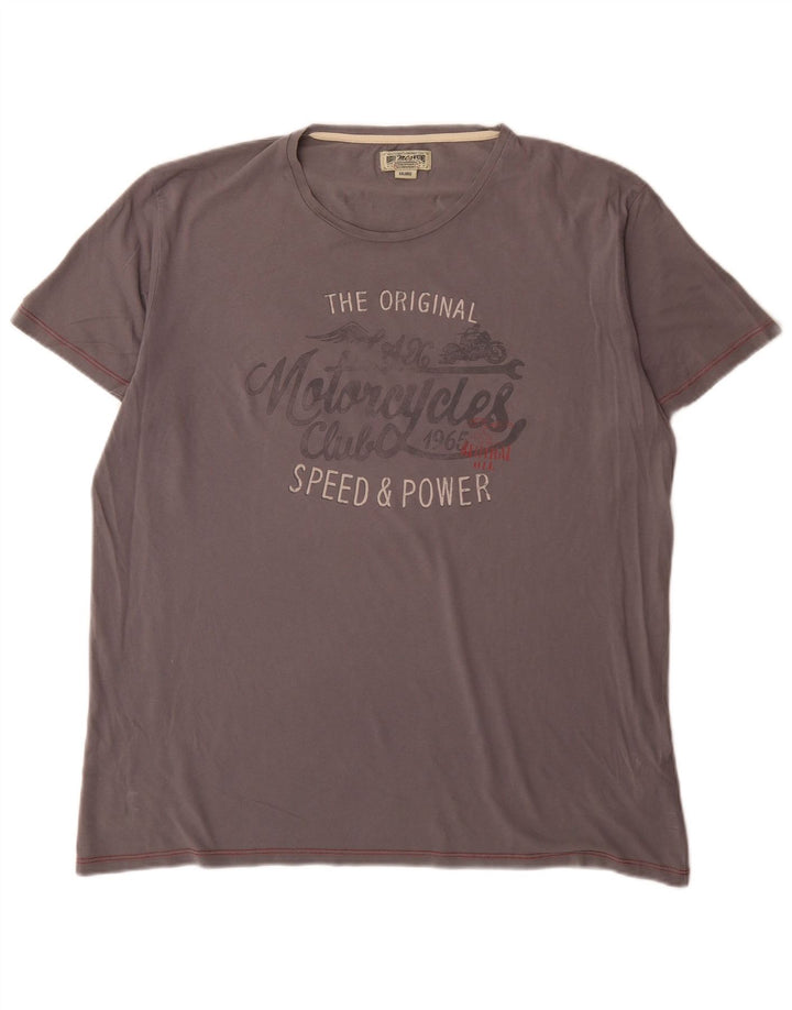 Marlboro Classics Mens Graphic T-Shirt Top 2XL Grey Cotton