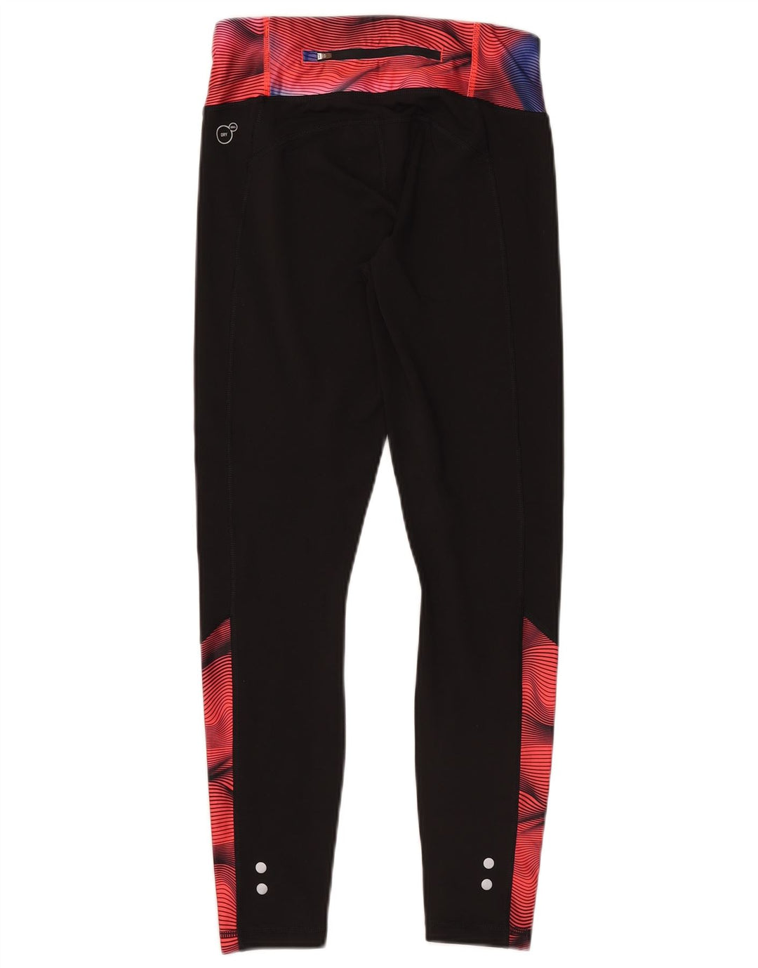 Puma Womens Abstract Pattern Leggings UK 10 Small Black Colourblock