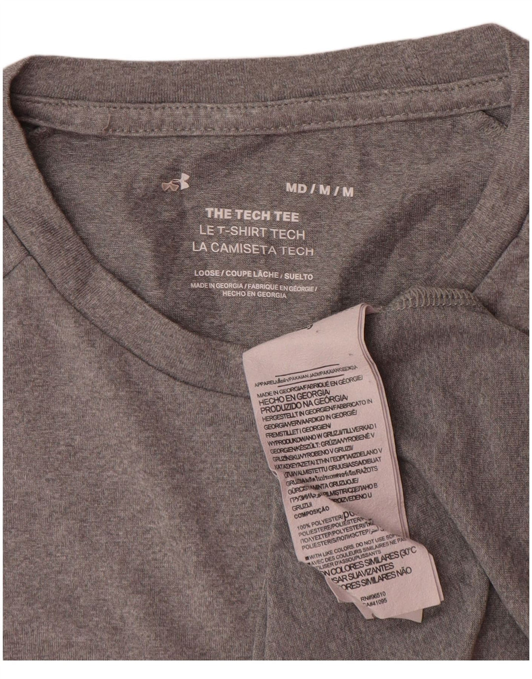 Under Armour Mens T-Shirt Top Medium Grey Polyester