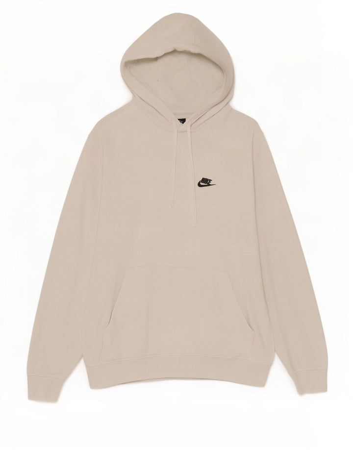 Nike Pull à capuche pour homme en coton blanc Taille L