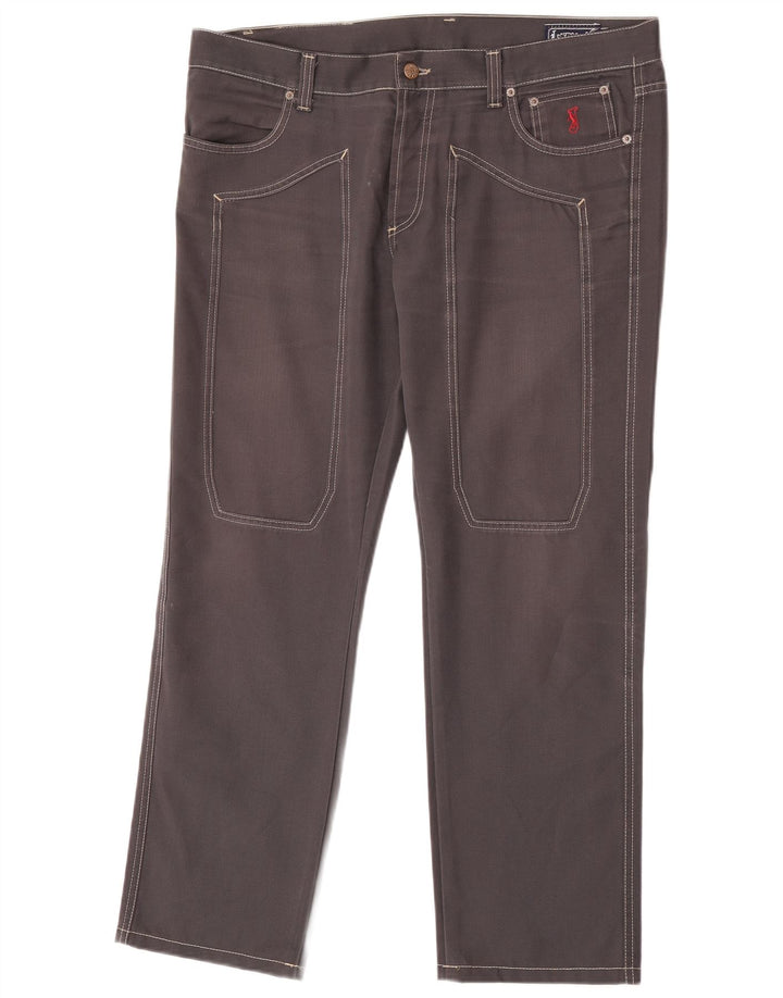 Jeckerson Mens Straight Jeans W40 L30 Grey Cotton