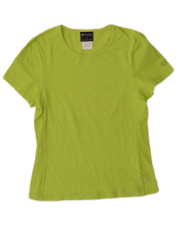Champion Womens T-Shirt Top UK 14 Large Green Polyester