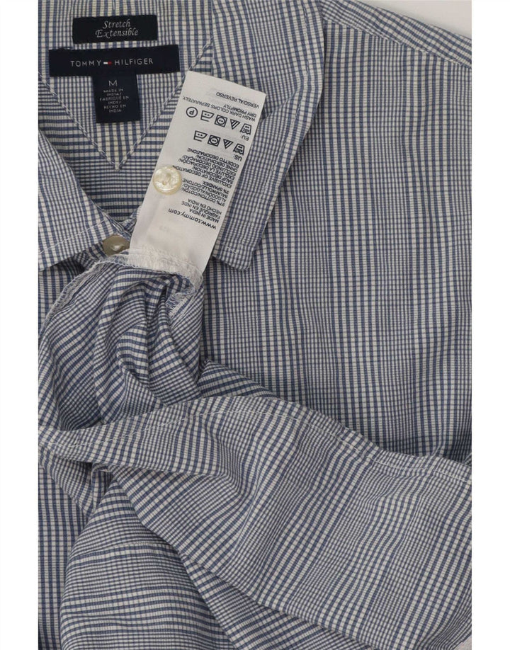 Tommy Hilfiger Womens Shirt UK 14 Medium Blue Check Cotton