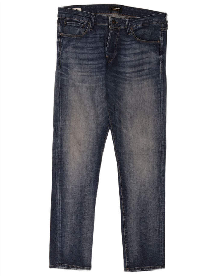 Jack & Jones Mens GLENN Slim Jeans W34 L32 Blue Cotton