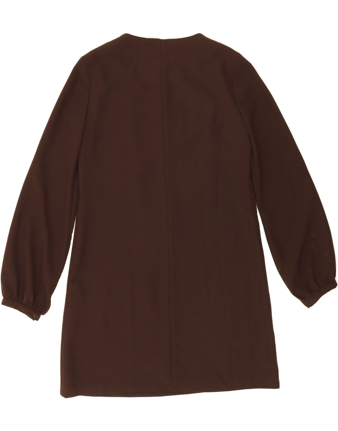 ZARA Womens Long Sleeve A-Line Dress UK 10 Small Brown Polyester Vintage Zara and Second-Hand Zara from Messina Hembry 