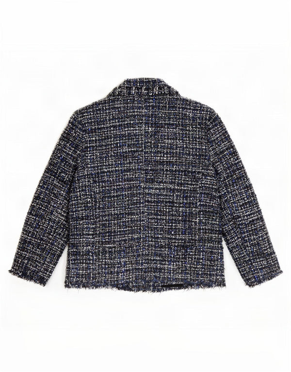 Zara Γυναικείο σακάκι blazer με 4 κουμπιά UK 12 Medium Blue Flecked