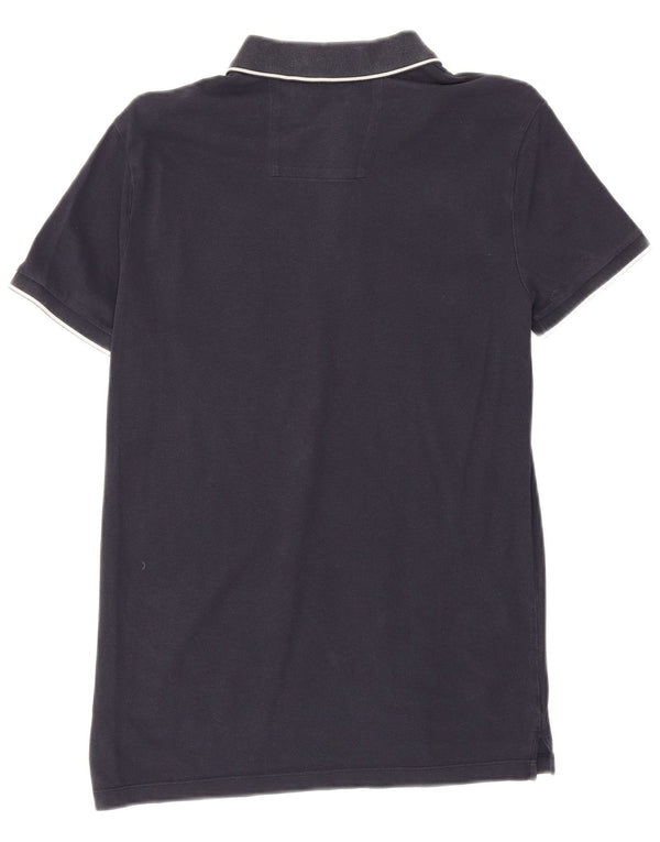 Calvin Klein Mens Polo Shirt Small Navy Blue Cotton