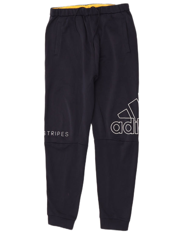 Adidas Boys Three Stripes Tracksuit Trousers Joggers 13-14 Years Navy Blue