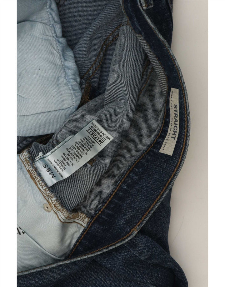 Marks & Spencer Mens Straight Jeans W34 L27 Blue Cotton