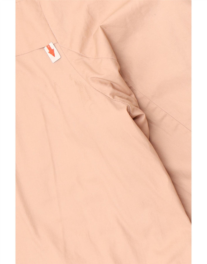 Marks & Spencer Womens Hooded Parka Jacket UK 14 Large Pink Cotton