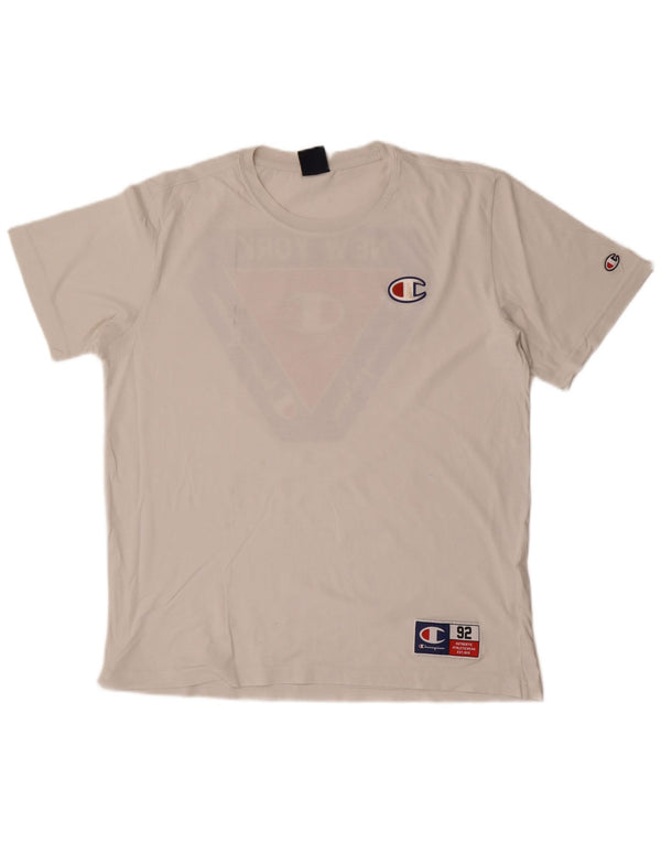Champion Herren New York Graphic T-Shirt Top XL Weiß