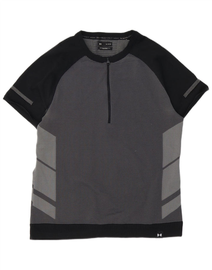 Maglietta da uomo UNDER ARMOUR XL XL poliestere gessato nero