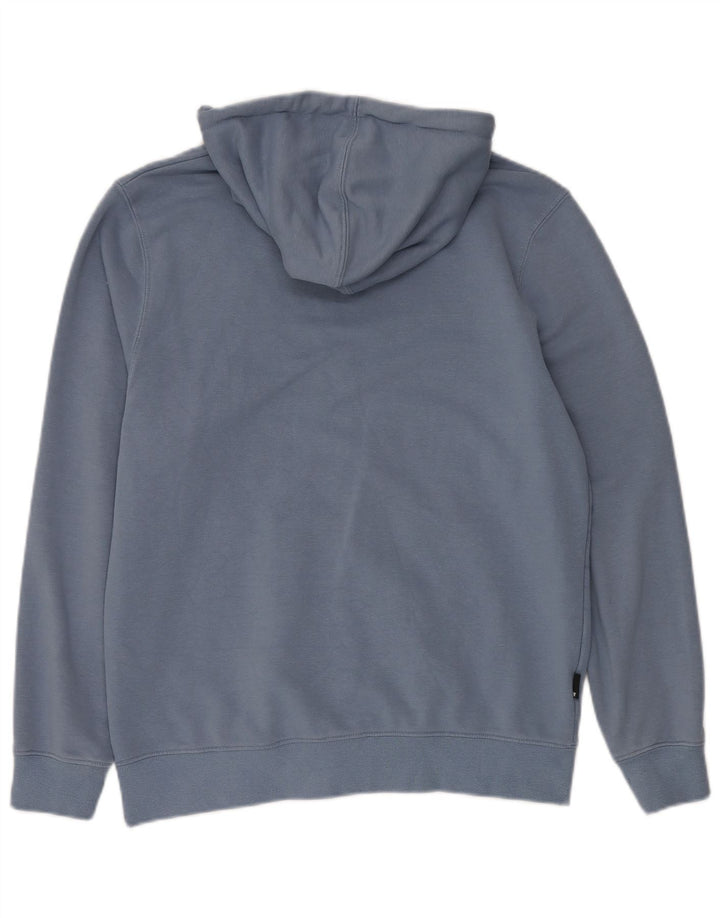 ELEVEN DEGREES Mens Zip Hoodie Sweater Small Blue Cotton