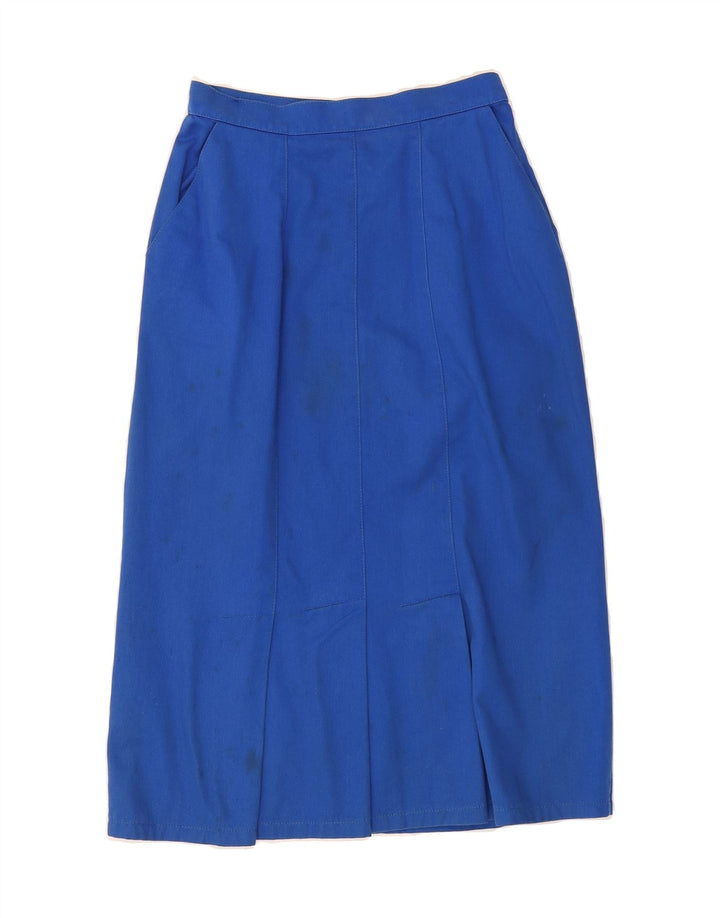 ST MICHAEL Womens Maxi Skirt UK 12 Medium W26 L29 Blue Cotton Vintage St Michael and Second-Hand St Michael from Messina Hembry 