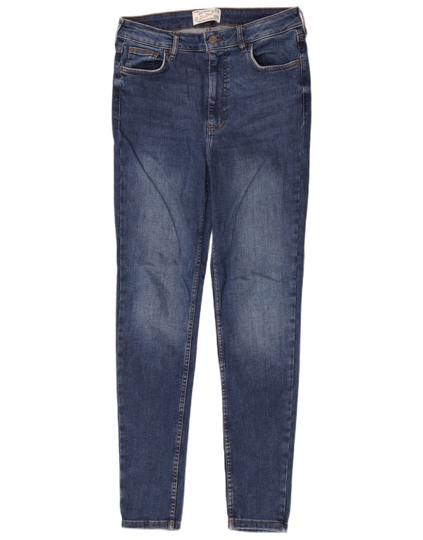 Jeans slim a vita alta Harlow da donna Fat Face UK 12 medio W28 L30 blu