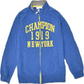 CHAMPION Boys New York Graphic Tracksuit Top Jacket 7-8 Years Blue Cotton | Vintage Champion | Thrift | Second-Hand Champion | Used Clothing | Messina Hembry 