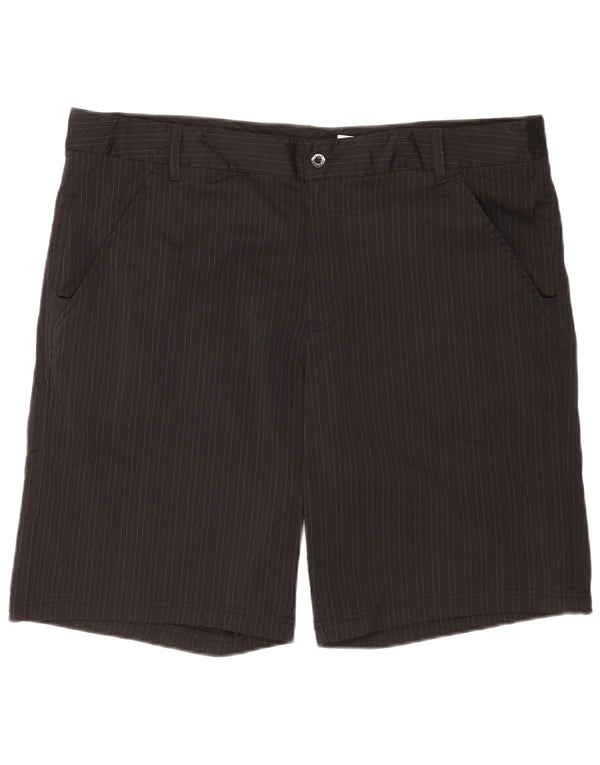 Pantaloncini chino da golf da uomo Fila W40 XL poliestere gessato nero