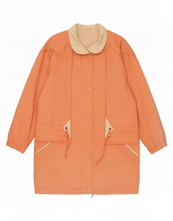 Nuevo Fast Mujer Parka Chaqueta UK 46 Grande Naranja Colorblock