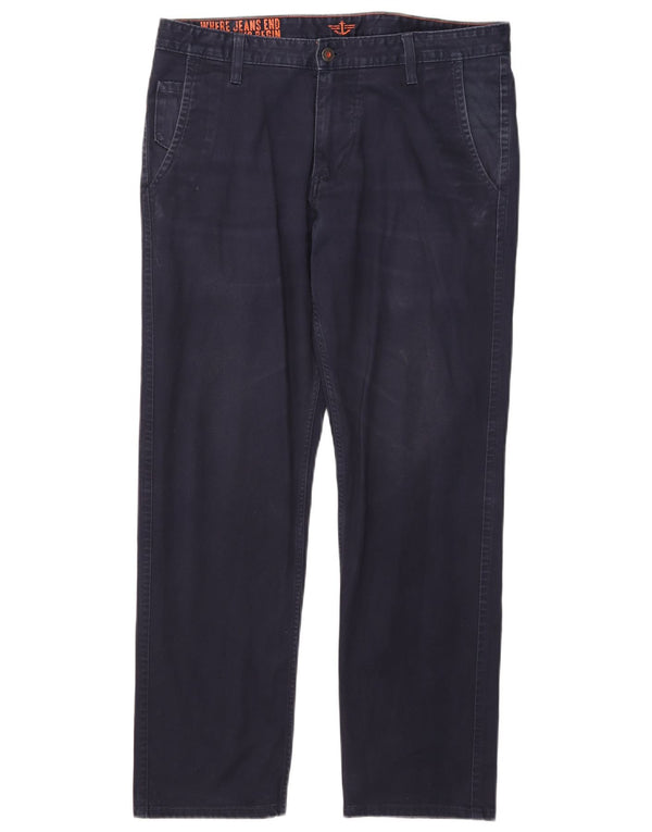 Dockers Pantalon Chino Droit Homme W34 L28 Bleu Marine Coton
