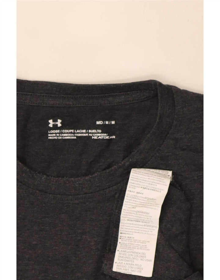 Under Armour Mens Heat Gear T-Shirt Top Medium Grey Cotton