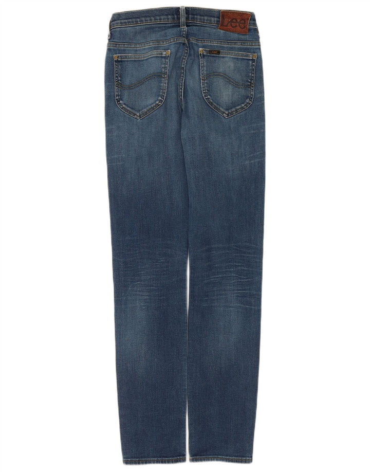 Lee Womens Rider Slim Jeans W28 L32 Blue Cotton