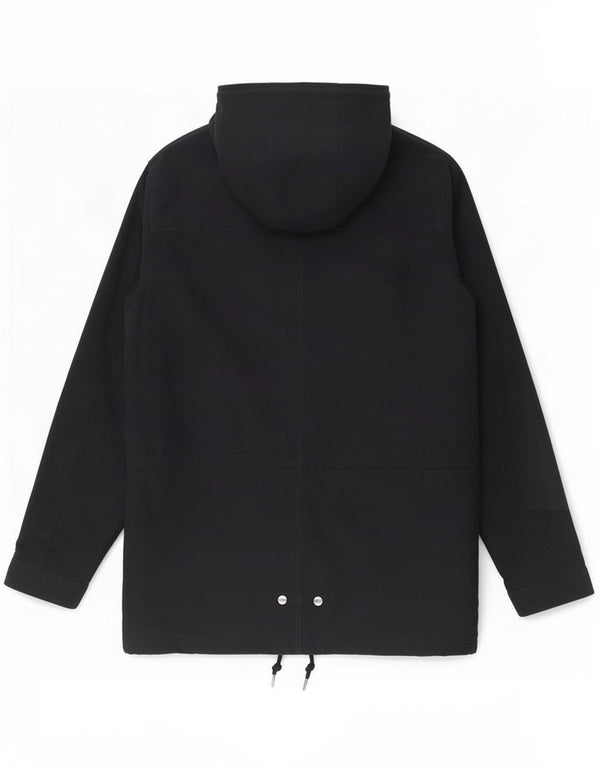 Carhartt Mens Hooded Parka Jacket UK 38 Medium Navy Blue Cotton