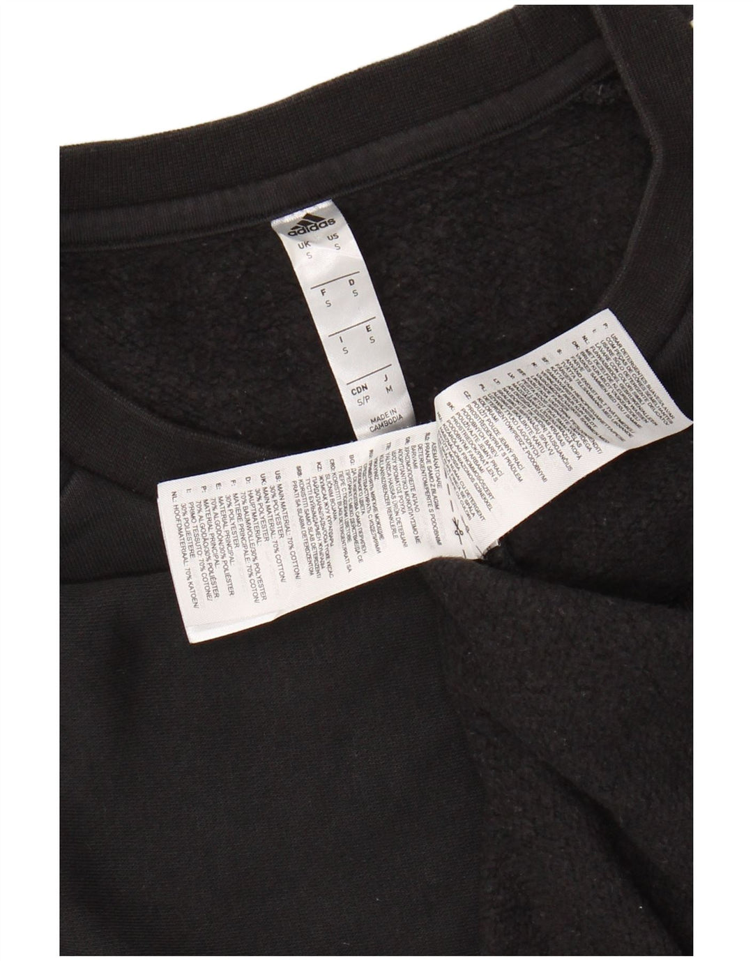 Felpa ADIDAS da uomo maglione piccolo cotone nero
