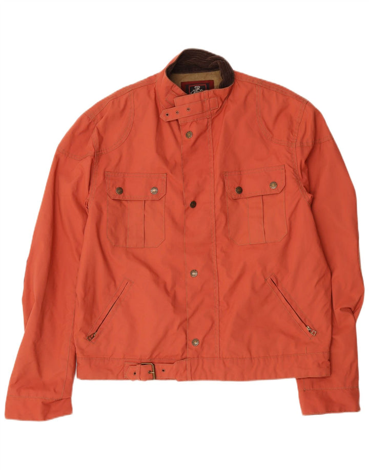 Warren Webber Mens Utility Jacket UK 44 2XL Orange Nylon