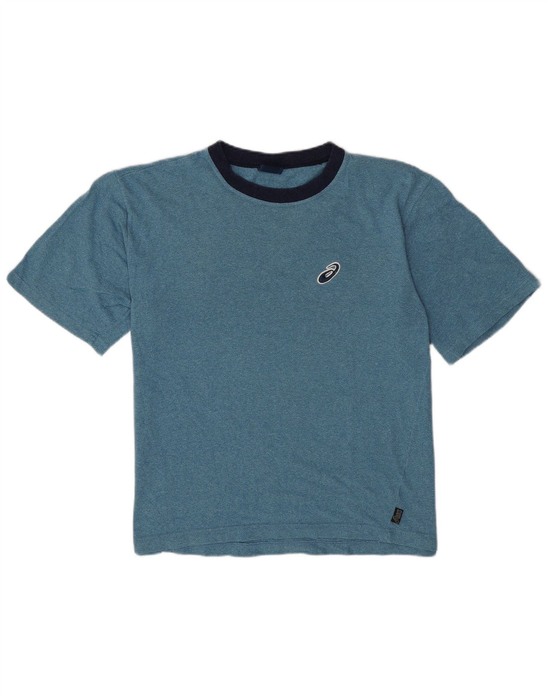 T-shirt da uomo Asics Top in cotone screziato blu medio