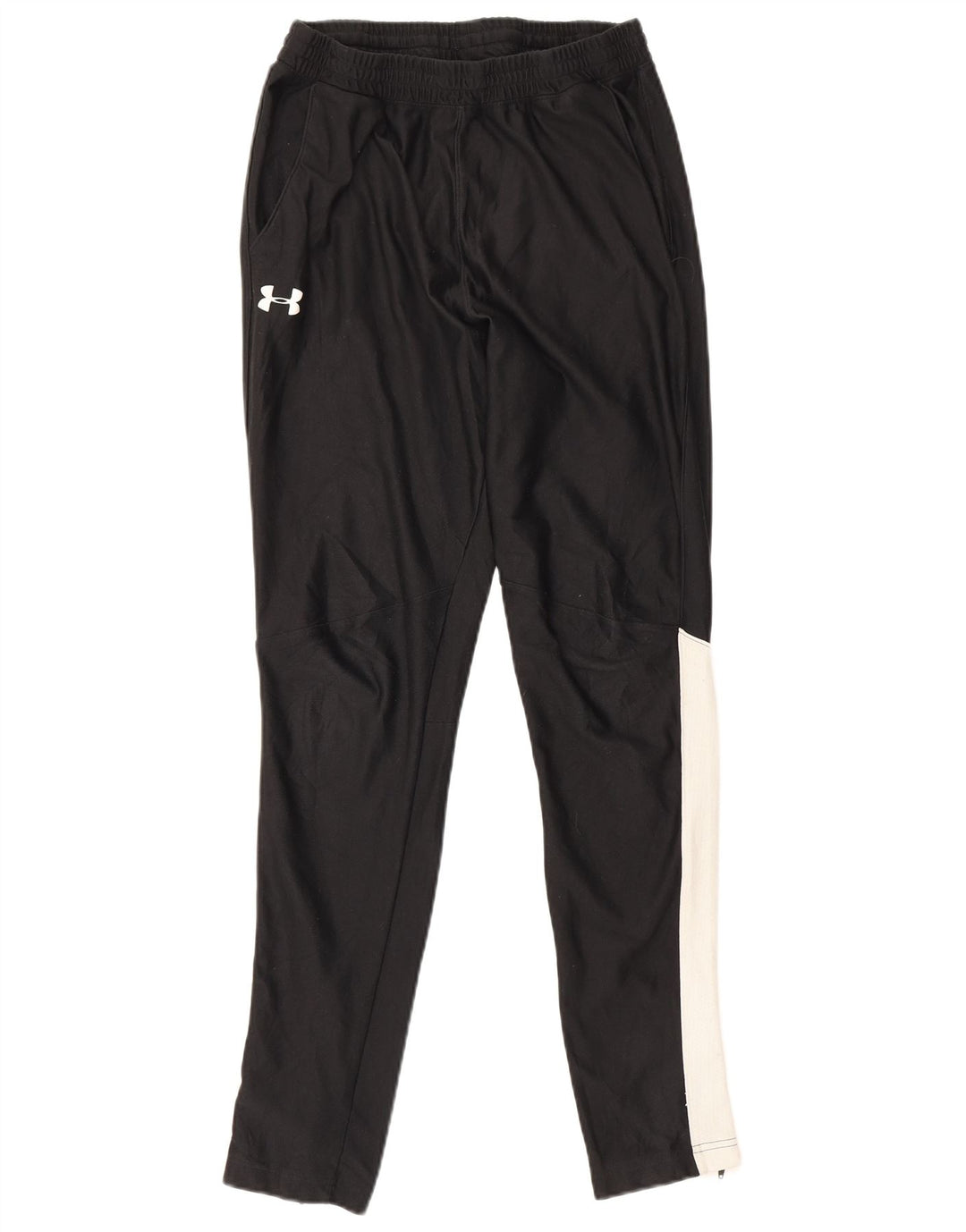 Under Armour Mens Fitted Tracksuit Trousers Medium  Black Colourblock