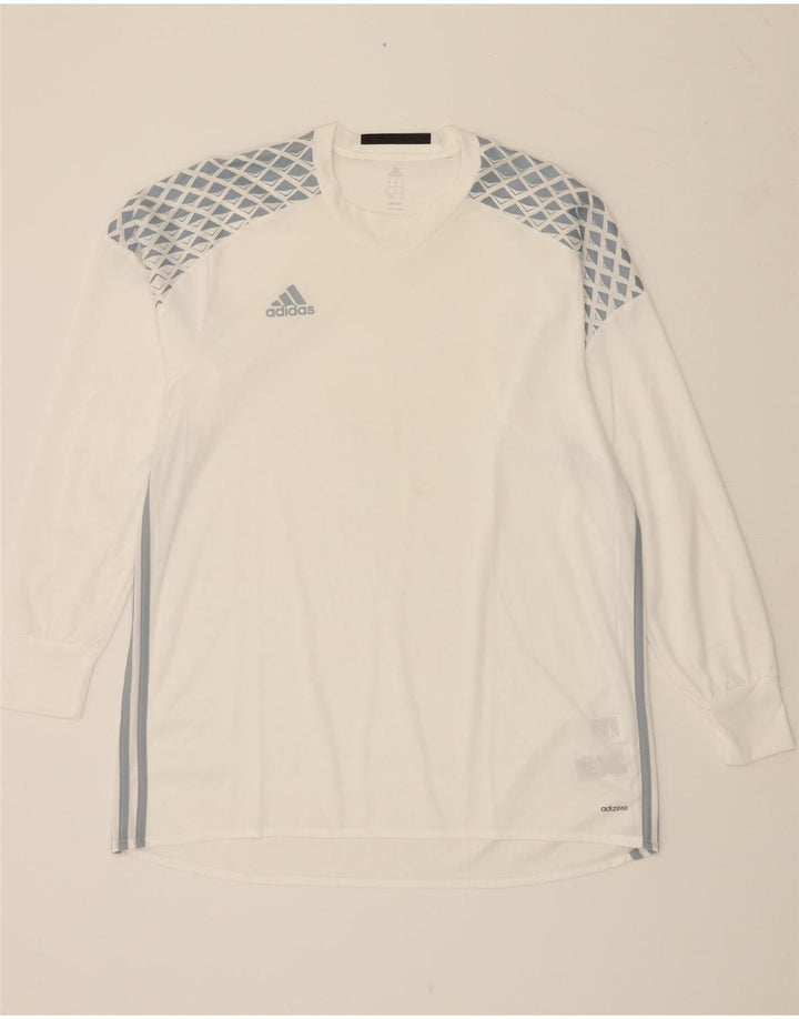 ADIDAS Mens Adizero Graphic Top Long Sleeve XL White Polyester