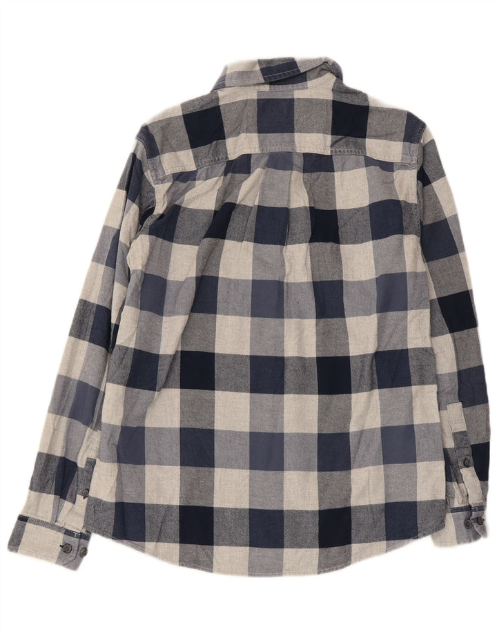 EDDIE BAUER Flanelskjorte til mænd Medium Navyblå ternet bomuld