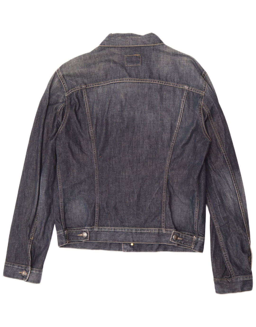 Gas Mens Denim Jacket UK 44 2XL Navy Blue Cotton