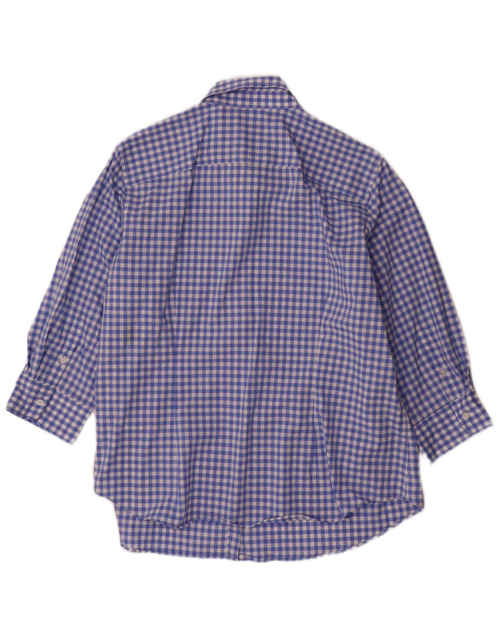 Chaps Chemise Femme UK 18 XL Bleu Vichy Coton