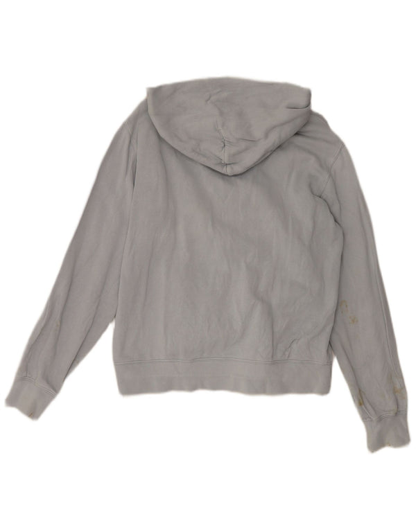 Asics Damen Zip Hoodie Pullover UK 16 Große graue Baumwolle